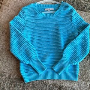 LOFT Vibrant Blue Crew Neck Sweater